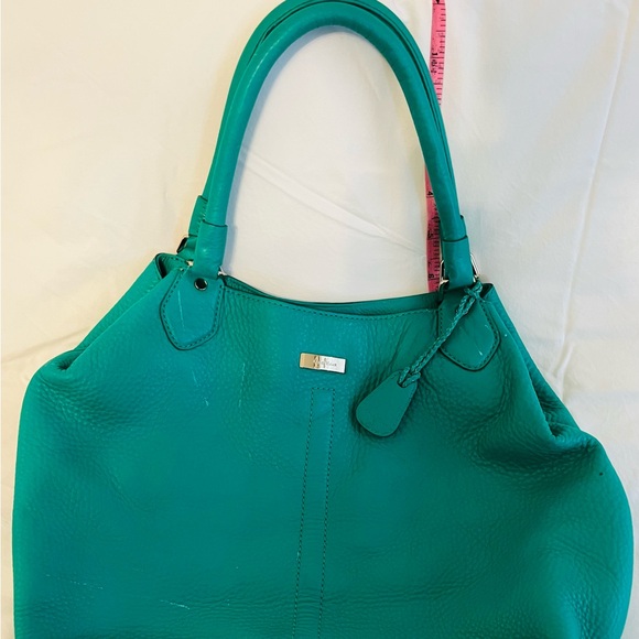👛♥️Cole Haan shoulder purse in a greenish Turquoise 🤩 - Picture 2 of 11